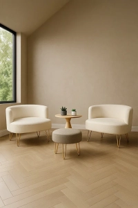 Elegance 2'li Çay Seti Berjer Ve Puf Takımı